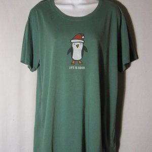 Life Is Good Christmas Penguin L